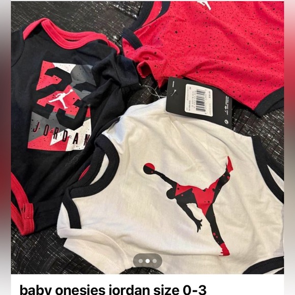 Michael Jordan Onesies = 3  onsies. Pics of all 3 posted 
Size: 0-3 months  NWT - Picture 4 of 6